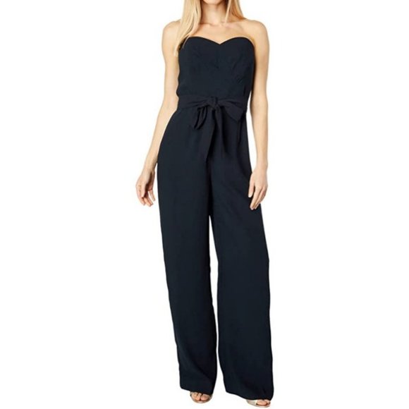 Lilly Pulitzer Pants - Lilly Pulitzer Womens Kylo Jumpsuit Onyx Black MISSING BELT Wide Leg Sz 16 $198
